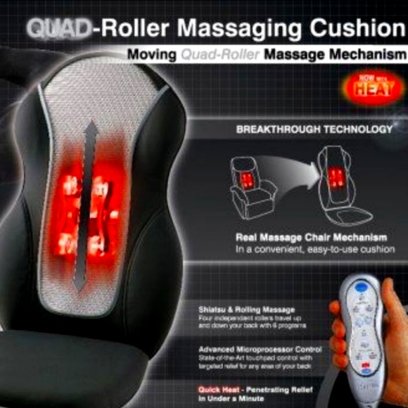 Homedics QRM-400H Therapist Select Quad-Roller Massaging Cushion - Picture 1 of 4
